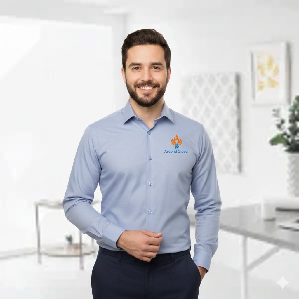  GOLOBAL LIGHT BLUE FORMAL SHIRT